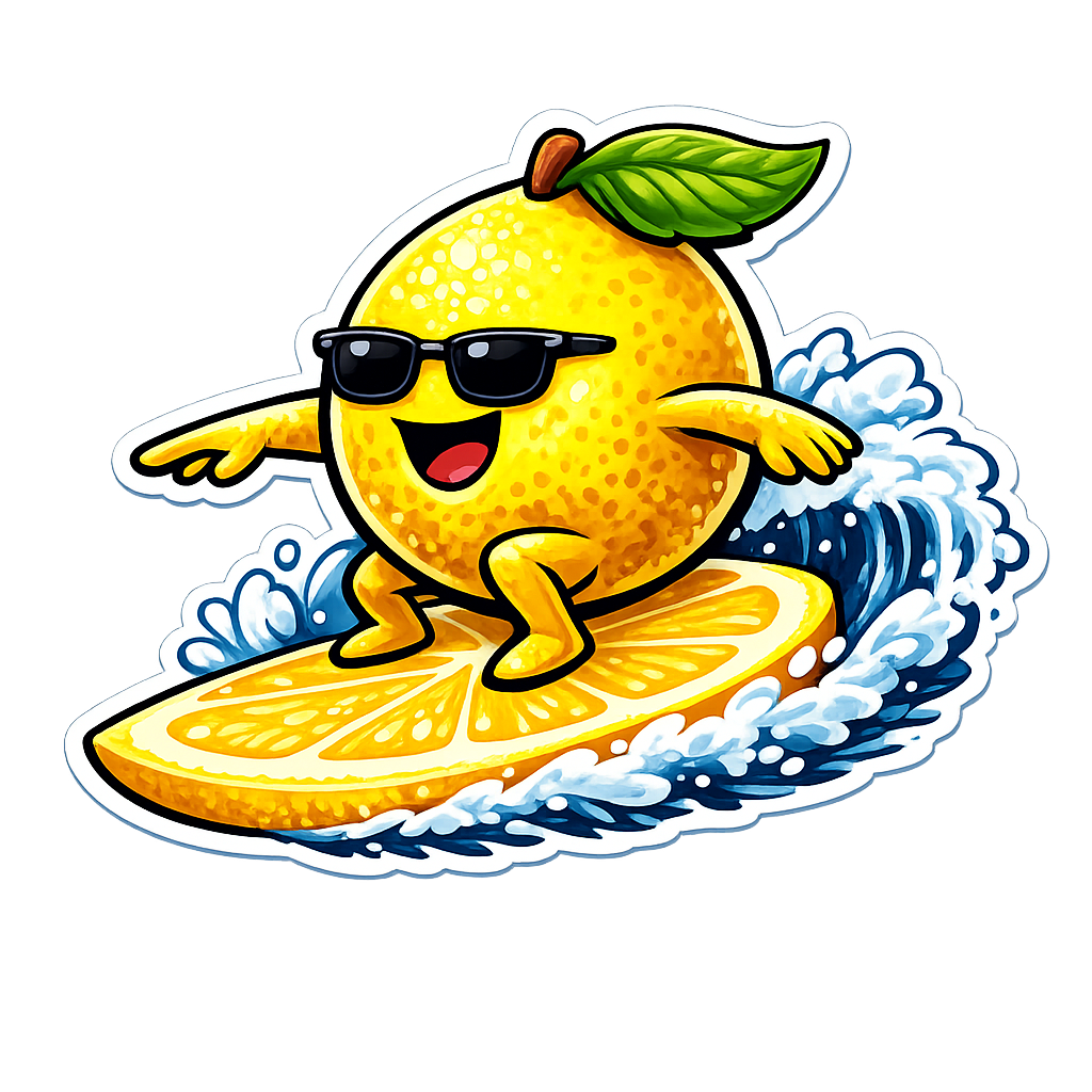 August Sunny Summer Day Sticker