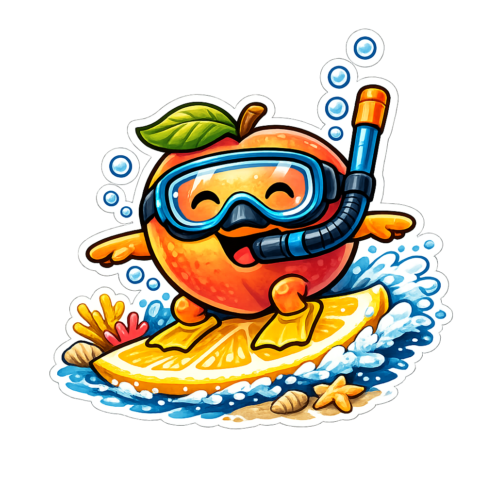 August Sunny Summer Day Sticker