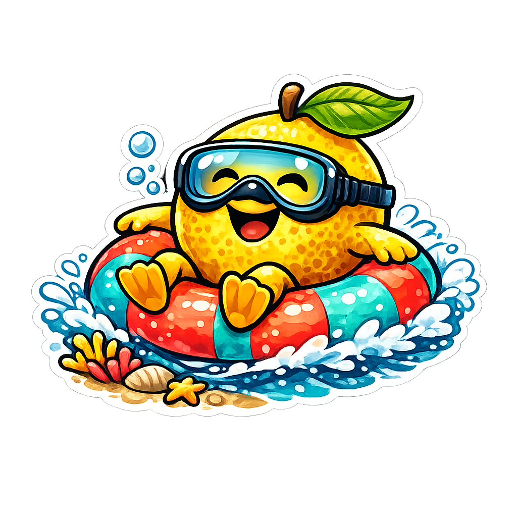 August Sunny Summer Day Sticker