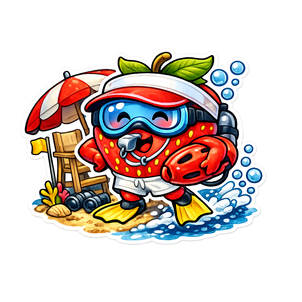 August Sunny Summer Day Sticker