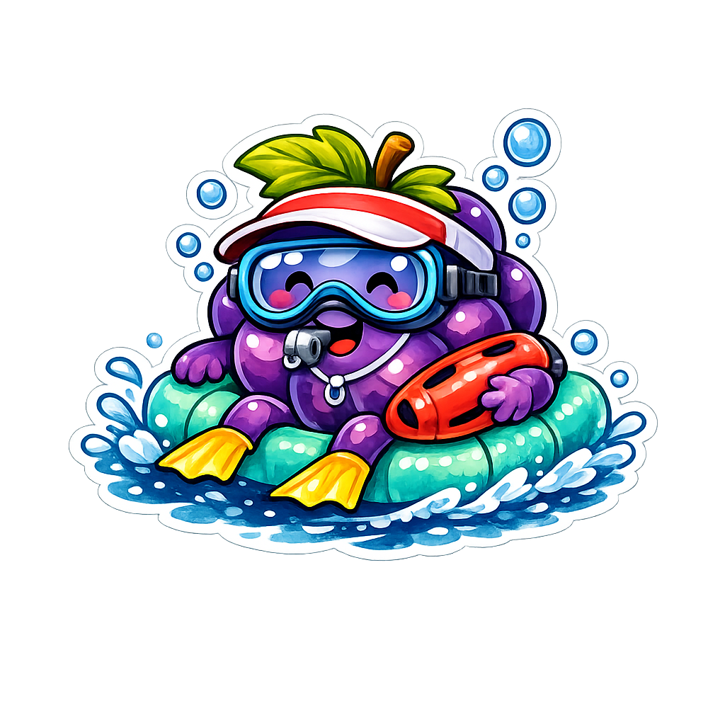 August Sunny Summer Day Sticker